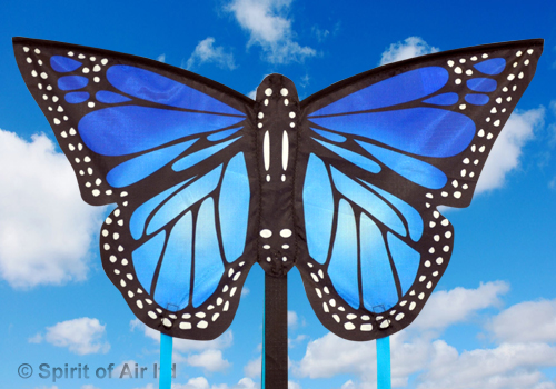 Spirit Of Air, Small Monarch Butterfly - Blue, Single Line Kite