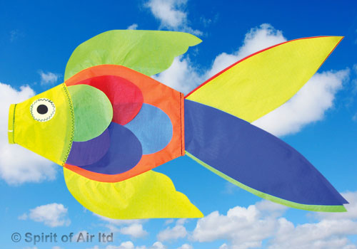 Spirit of Air - Neon Fish Windsock - Yellow
