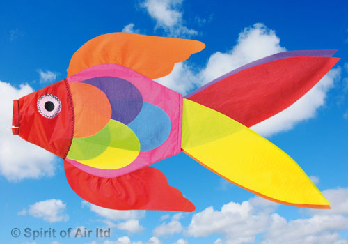 Spirit of Air - Neon Fish Windsock - Red